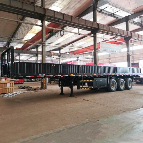 Buy Traction Pin Flatbed 50T Sidewall Cargo Semi Trailer at wholesale prices