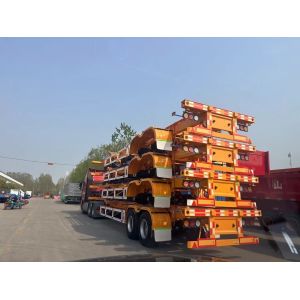 30t-50t Load Capacity Flatbed Skeleton Semi Trailer Customization