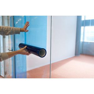 Removable Blue Surface Glass Window Protection Film Polyethylene Window Masking