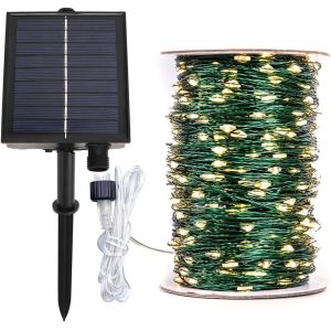 Quality UL588 IP65 Green Copper Wire Outdoor Solar Fairy Lights Porch Decoration for sale