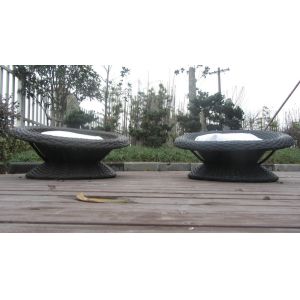 Pet Basket Pet Furniture With Aluminum Frame , Waterproof Wicker