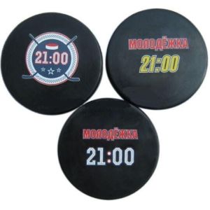Non Toxic 76x25MM Ice Hockey Puck Silicone Rubber Toys