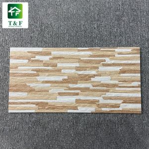 Plaid Textured Glazed Ceramic Tiles 300X600 Matte Finish Wall Tiles