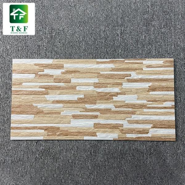 Buy Plaid Textured Glazed Ceramic Tiles 300X600 Matte Finish Wall Tiles at wholesale prices