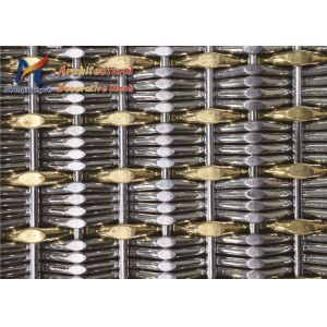 Antique Brass Opaque Wire Facade Mesh Electrolytic Polishing 6.7mm