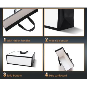 Custom Logo Popular Boutique Shopping Paper Bag in Gravure Print Design for