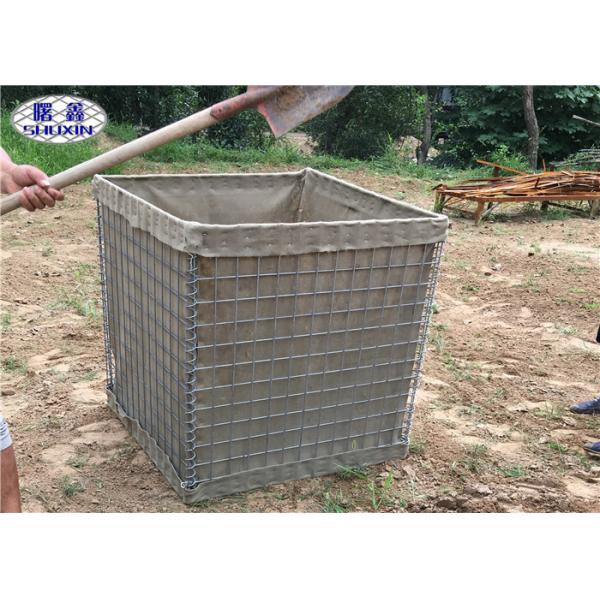 Buy Galfan Welded Defensive HESCO Barriers SX 5 With Heavy Duty Geotextile Cloth at wholesale prices