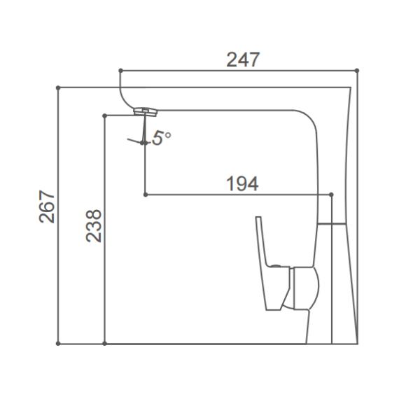 360° Swivelling Kitchen Mixer Faucet Single Lever Sink Mixer Zinc body