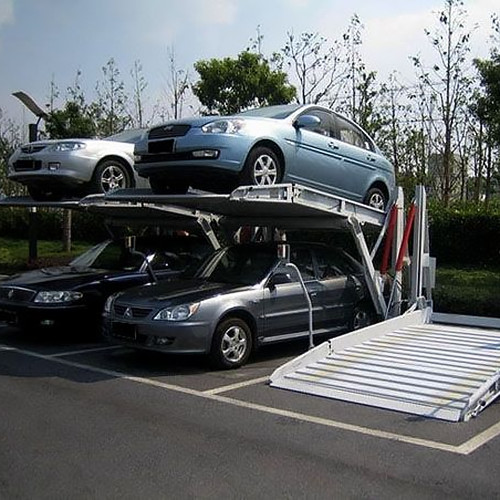 Buy Steel Double Decker Hydraulic Tilting Car Lift 2000kg Loading at wholesale prices