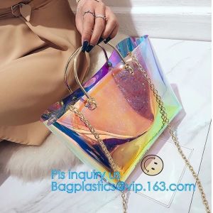 PVC Leisure bag shoulder bag, sports bag, Transparent Tote Bag Clear Shoulder