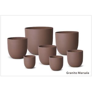 Smooth Surface Modern Style Powder Coated Fiber Clay Planter Easily Assembled