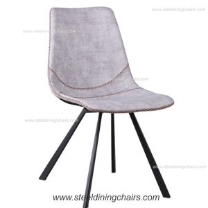 BIFMA 82CM Side Backrest Stainless Steel Dining Chairs