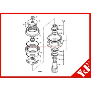 High Precision Jcb Js220 Track Excavator Gearbox Assembly Long Life