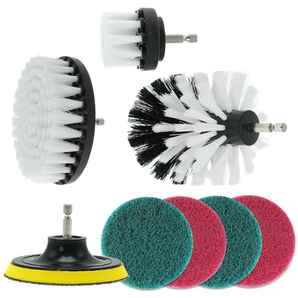 Grout Nylon Brush Drill Attachment Scrubber Self Adhesive