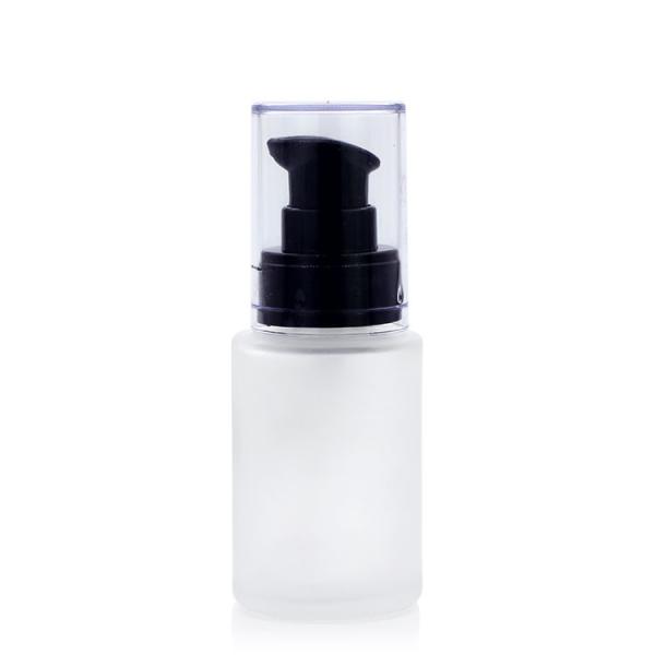 Buy 30ml Round Shape Glass Empty Foundation Bottle With Press Pump at wholesale prices