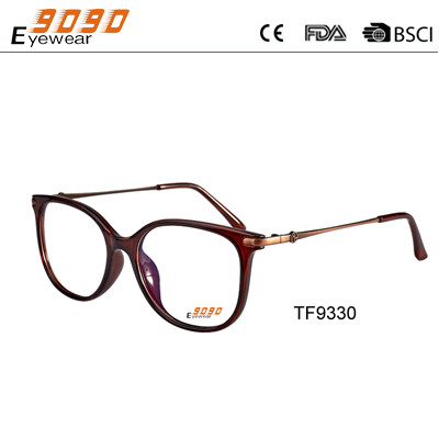 Hot sale Oval TR90 optical frame ,retro style with metal temple,suitable for