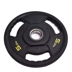Custom Logo Gym Equipment Black Rubber Weight Plates for Weight Lifting and Free