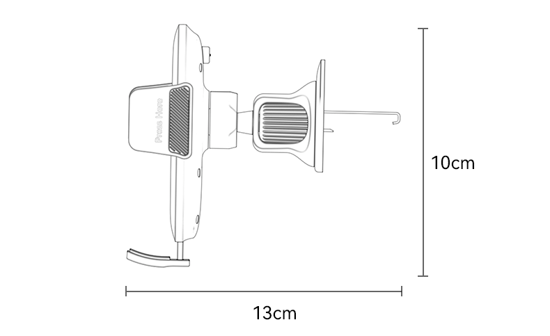 Yesido C251 360 Free Rotation Air Vent Phone Holder with One-second Automatic Clamping for 4.8-7.2 Inch Mobile Phones and Stabilizing Three Points