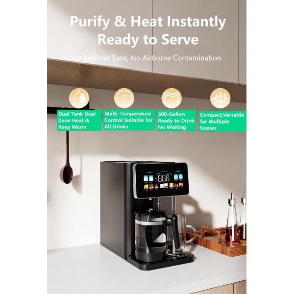 All In One Desktop RO Water Purifier With 100°C Boiling UV Sterilization