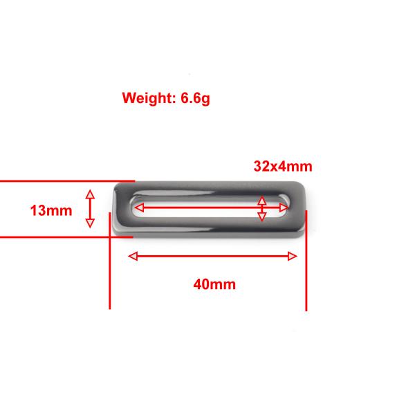 Rectangle Ring Hardware 32mm Inner Size , Polished Bag Making Accessories