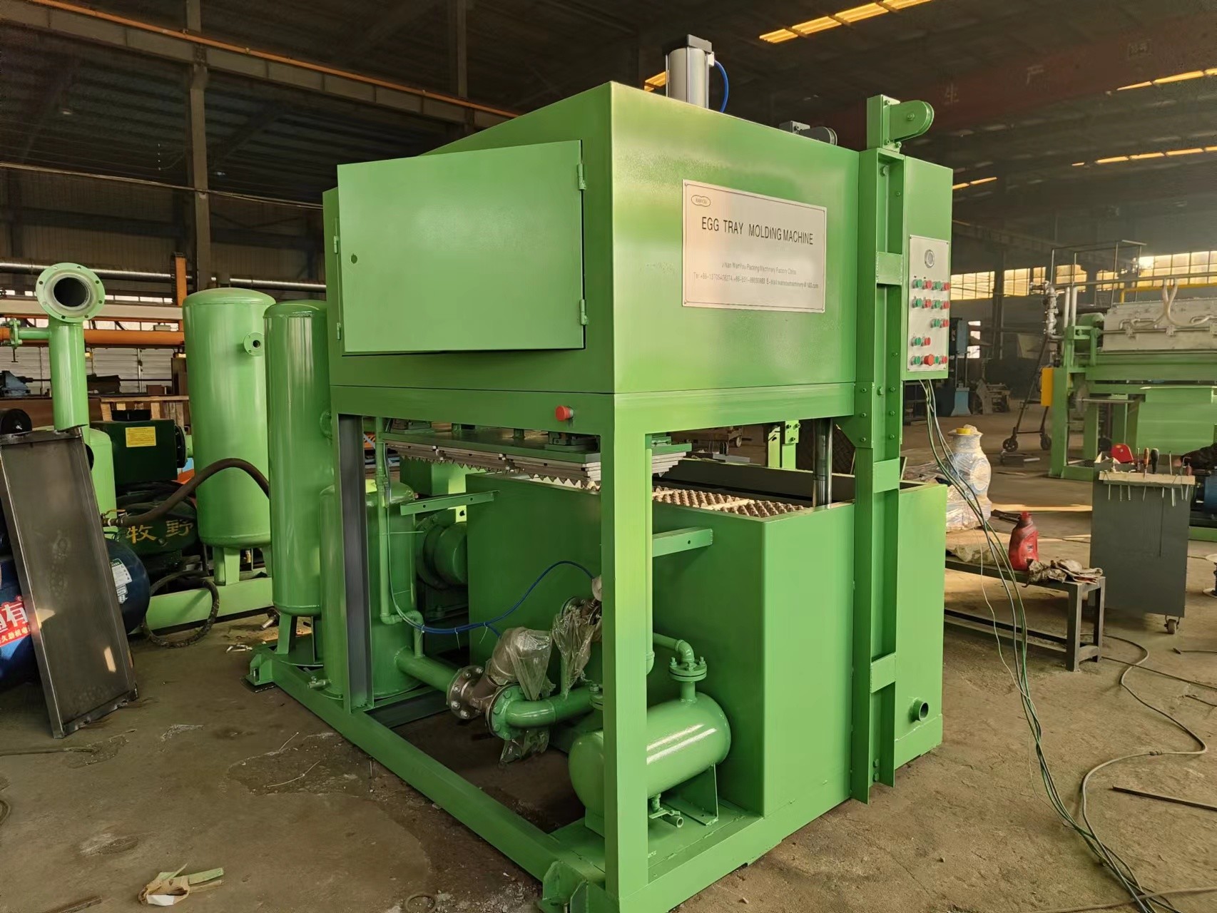 Nanya1000Pcs/h Semi Automatic Fully Automatic Paper Egg Tray Machine /Pulp Molding Machine Price With Aluminum Molds Fast Simple Small Business Idea