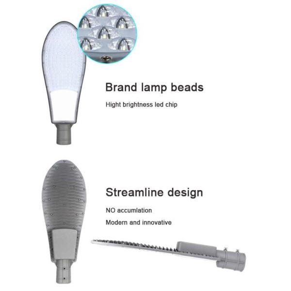 30000h Life IP65 100lm/W Waterproof LED Street Light With Solar Panel