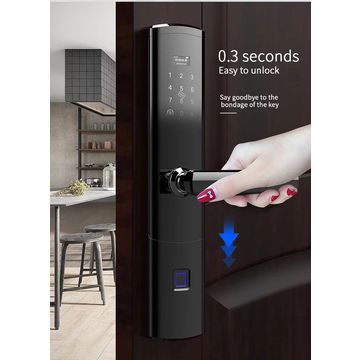 Electronic Fingerprint Magnetic Door Lock Standard Mortise Smart Big Panel