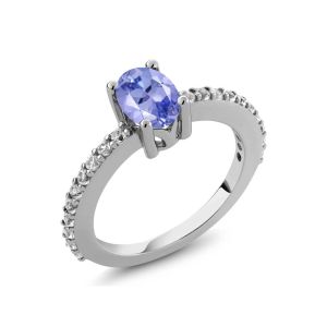 Jewelers Club Tanzanite Ring Birthstone Jewelry with White CZ
