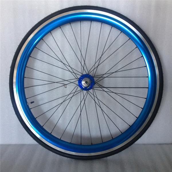 Customized 700C Fixed Gear Bike Wheel Set with Pantone Color and 32-40H Spoke Hole