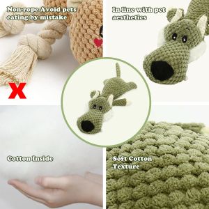 Dog Toy Velvet Soft and Squeaky Chew Toy for Pet Dogs Interactive Molar Toy