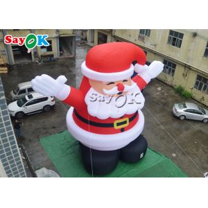 8m Outdoor Christmas Inflatable Santa Claus Wearing A Red Hat