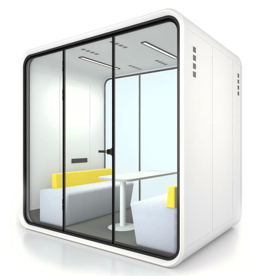 White Office Workspace Pods Modular Quiet Phone Booth Customized