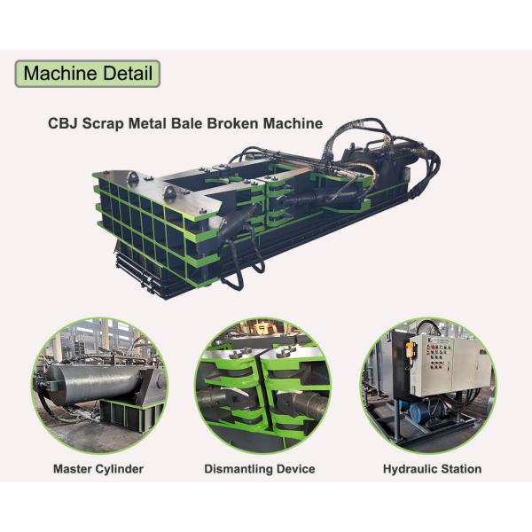 90 kw Hydraulic Scrap Metal Press Bale Breaker Customized Dismantle Machine