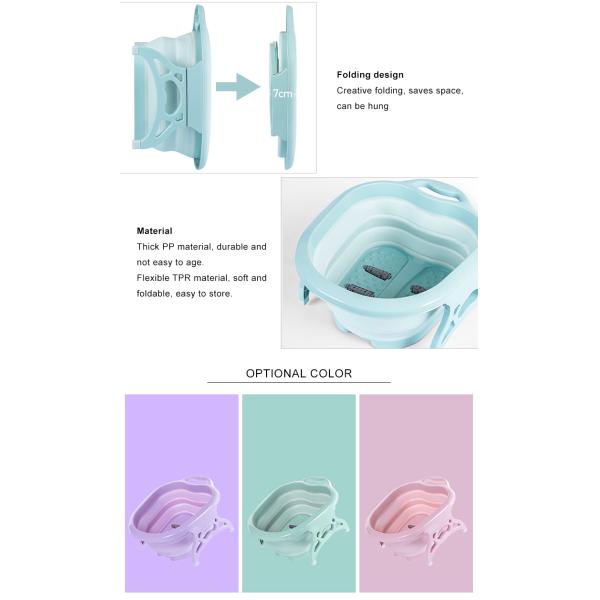 1KG Portable Plastic Foldable Foot Massage Bucket