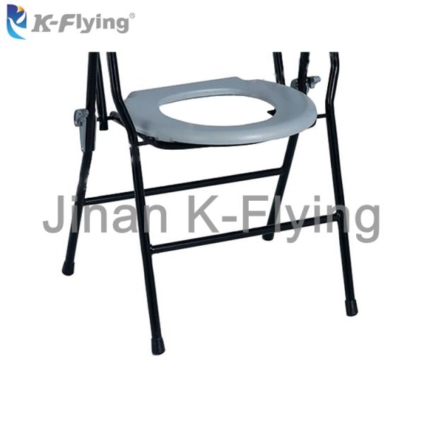 Steel Foldabe Durable Commode Toilet Chair For Elderly Adult Disabled