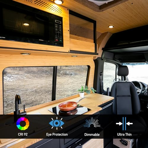 12 Volt Under Cabinet Downlight Corded Electric Power Source for Camper Van Motorhome