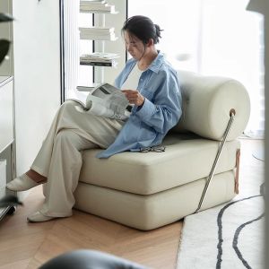 Small Apartment Single Sofa Folding Bed Tofu Block Leisure Lazy Sofa Chair OEM