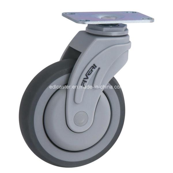 Buy 5" 145kg Plate Swivel TPR Caster K5205-736 Grey Color Perfect for Caster Application at wholesale prices