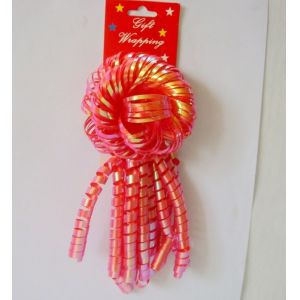 Holographic Laminated 5mm 32” Metallic Curling Ribbon Bow for party , curly bow