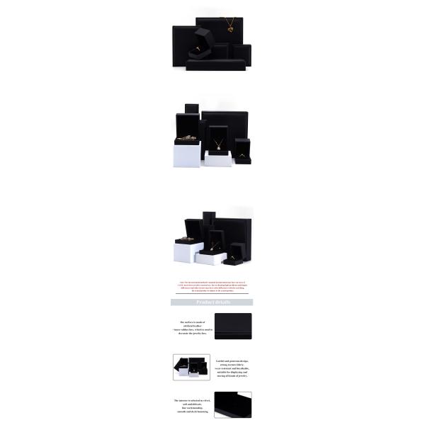 OEM Grain Textured Noble Luxury PU Leather Jewelry Box Case For Storage Packaging