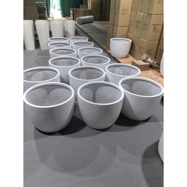 Nursery Fiberglass Resin Flower Pot Set For Succulent Garden Home Decor