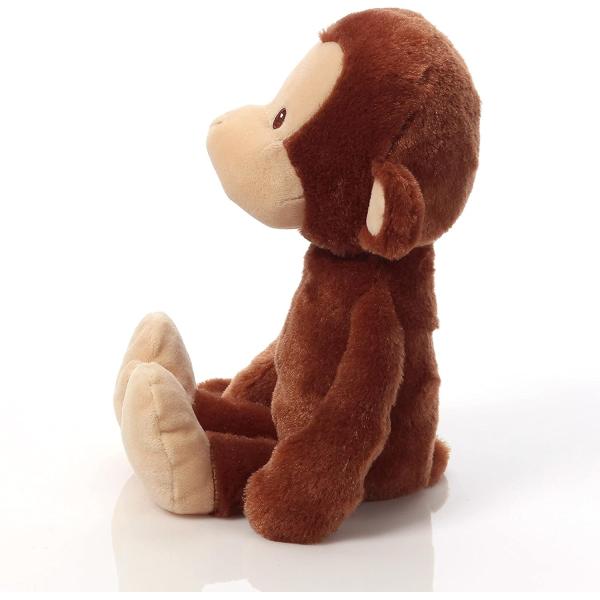 Sitting Long Tail Brown Monkey Plush Toy With Big Ears