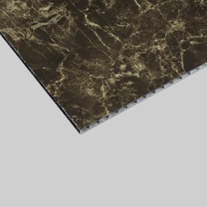 Fireproof Stone Marble Finish Aluminum Composite Panel WithWhite Black Stripes