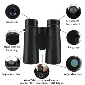 Durable Lightweight Waterproof Binoculars , 10x42 Waterproof Binoculars