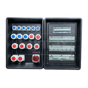 Syntax MD4 Three Phase 125A Power Distro Box In PE IP67 With Schneider Breakers