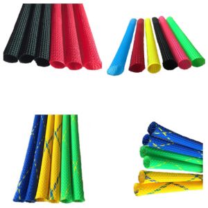 Flame Resistance PET Expandable Braided Sleeving Management Flexible Electric