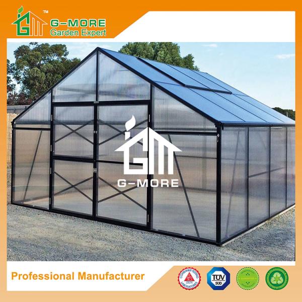 Buy Aluminum Greenhouse-Titan series-406X406X273CM-Green/Black Color-10mm thick PC at wholesale prices