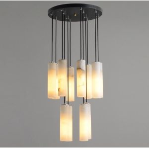 Luxury lighting fixturesArt creative designer alabaster chandelier hotel lobby