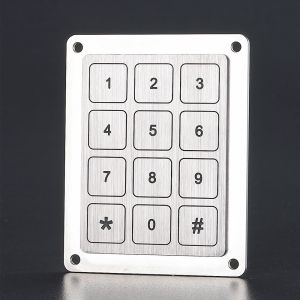 ip68 waterproof higher quality aluminum piezo keypad with 12 keys