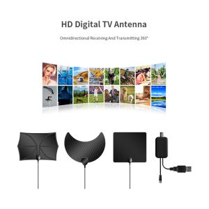 Long Range Outdoor HDTV Digital TV Antenna with Remote Control and RG174/RG58